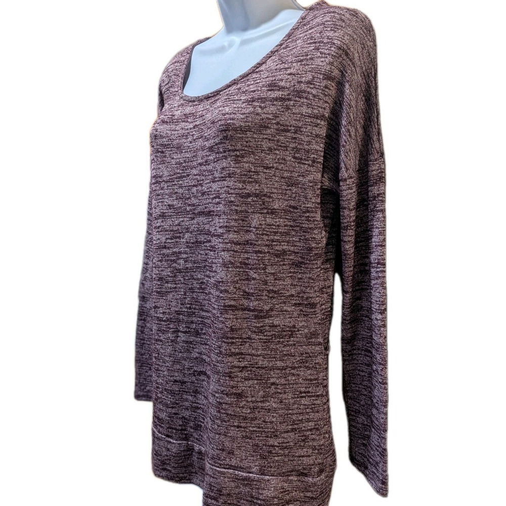 Athleta Womens Pose Layer Ease Crossover T-Back Top Heathered Plum Stretch Small - Picture 4 of 12